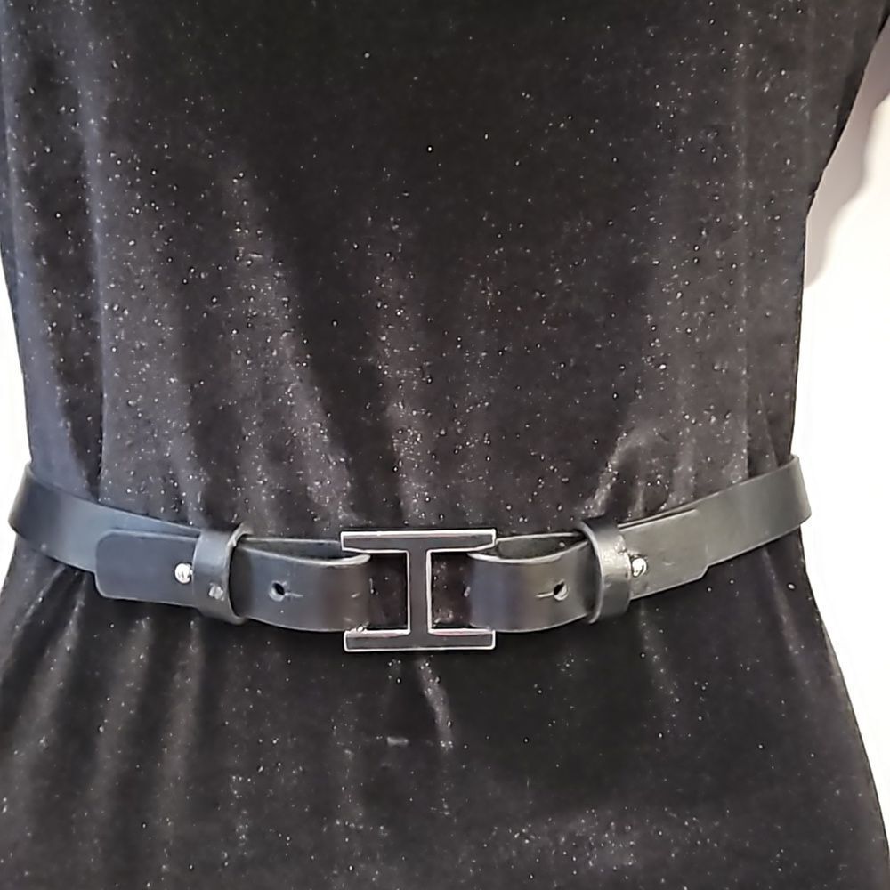 Black Belt Silver Hardware sz 12